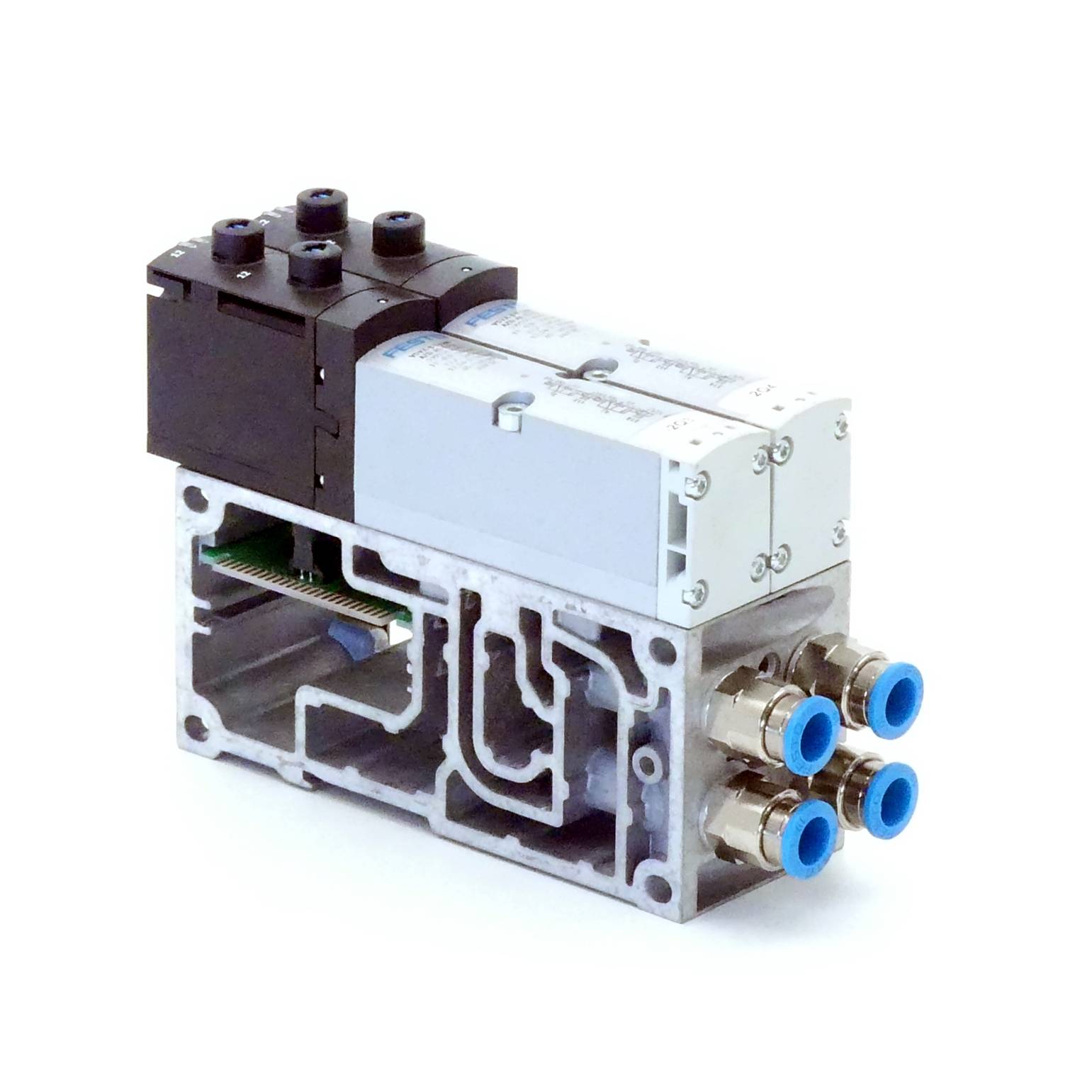 FESTO Magnetventil mit Verkettungsplatte 32N-AZD-A1-1T1L; VABV-S4-1HS-G14-2T2 (539151; 546211)