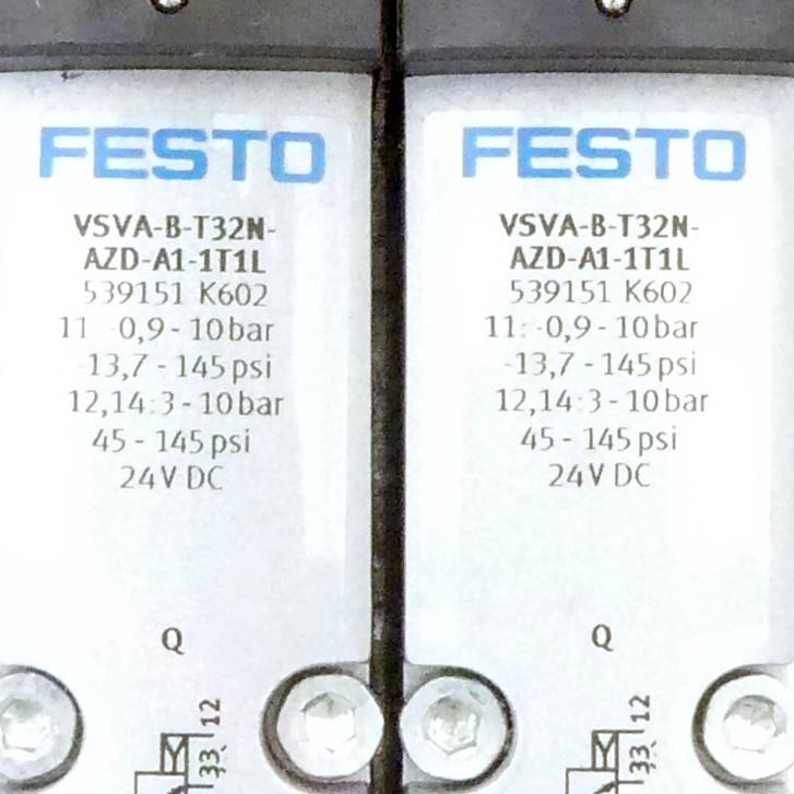 FESTO Magnetventil mit Verkettungsplatte 32N-AZD-A1-1T1L; VABV-S4-1HS-G14-2T2 (539151; 546211)