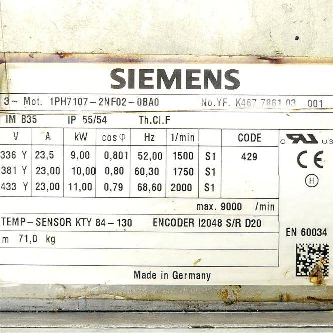 Siemens Kompakt-Asynchronmotor (1PH7107-2NF02-0BA0)