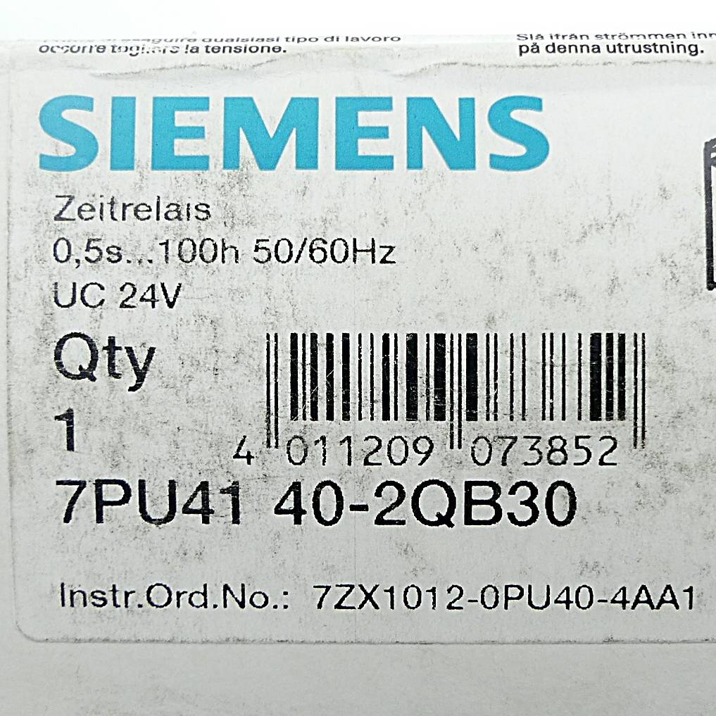 Siemens Zeitrelais (7PU41 40-2QB30)