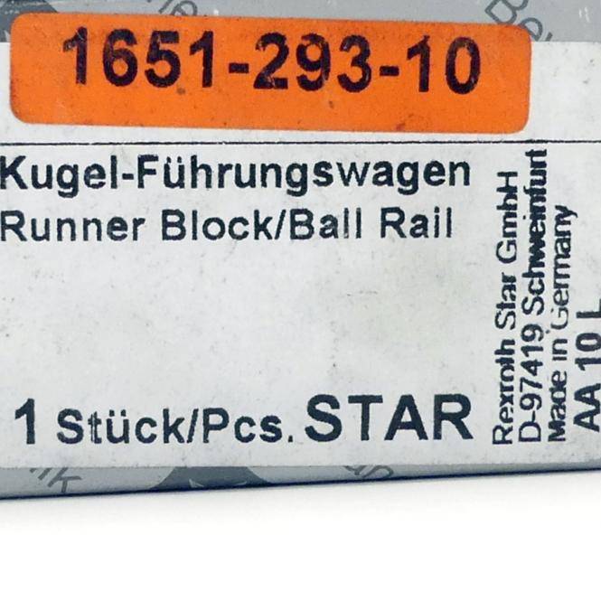 STAR Kugel-Führungswagen (1651-293-10)