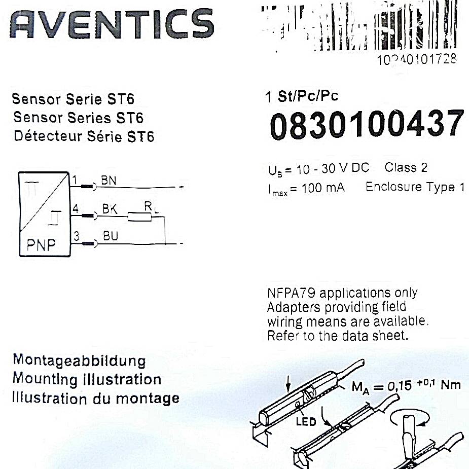 AVENTICS Zylinderschalter (0830100437)