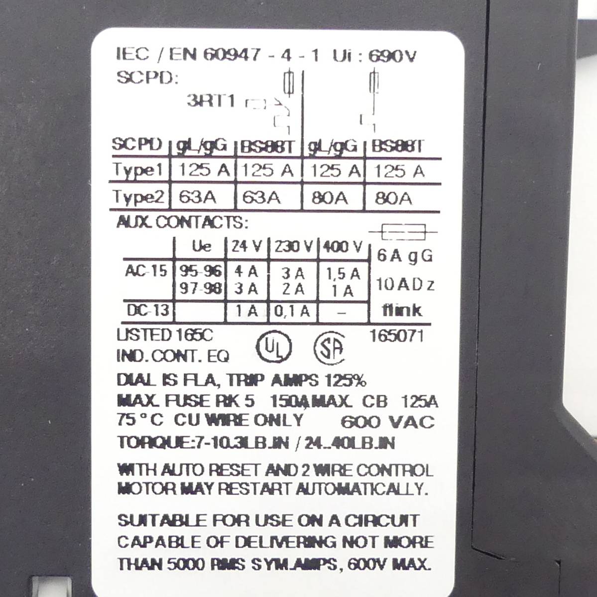 Siemens Überlastrelais (3ZX1012-0RU11-1CA1)
