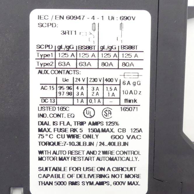 Siemens Überlastrelais (3ZX1012-0RU11-1CA1)