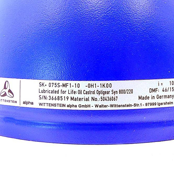 Wittenstein alpha SK+ Hypoidgetriebe SK+075S-MF1-10 -0H1-1K00 (SK+075S-MF1-10)