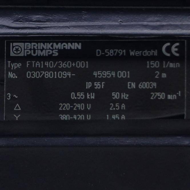 BRINKMANN PUMPS Tauchpumpe (FTA140/360+001)