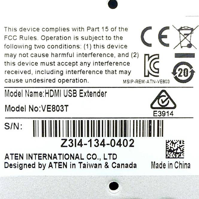 Aten HDMI USB Extender (VE803T)