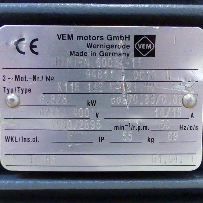 VEM motors Drehstrommotor DINTEN 60034-1F (DINTEN 60034-1F)