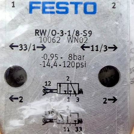 FESTO Schwenkhebelventil RW/O-3-1/8-S9 (10062)