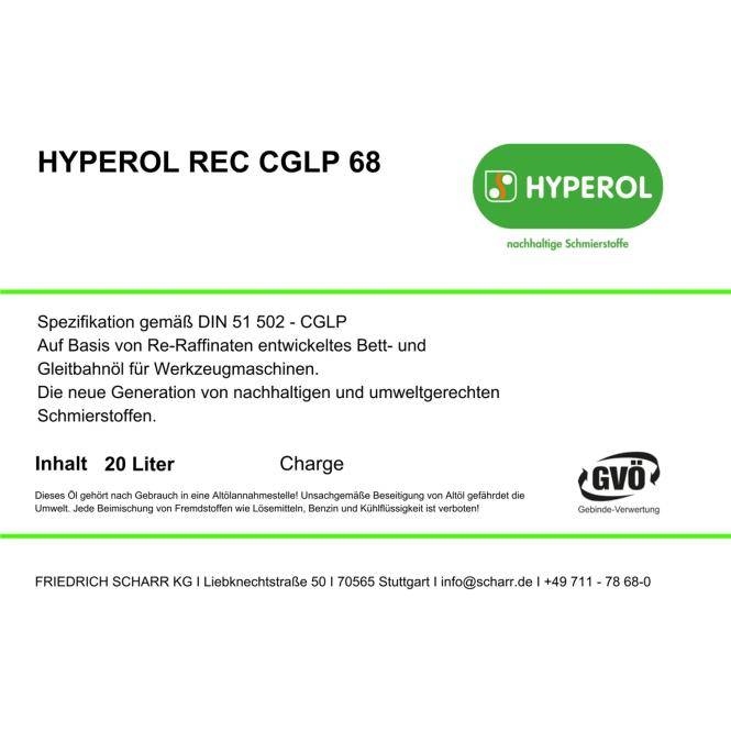 Hyperol Bett- und Gleitbahnöl REC CGLP 68 (Hyperol CGLP 68-208L)