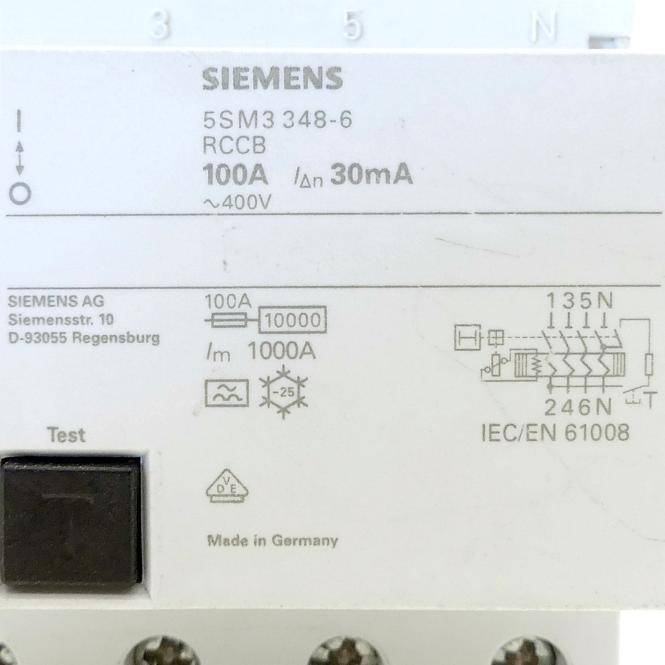 Siemens FI-Schutzschalter (5SM3 348-6)