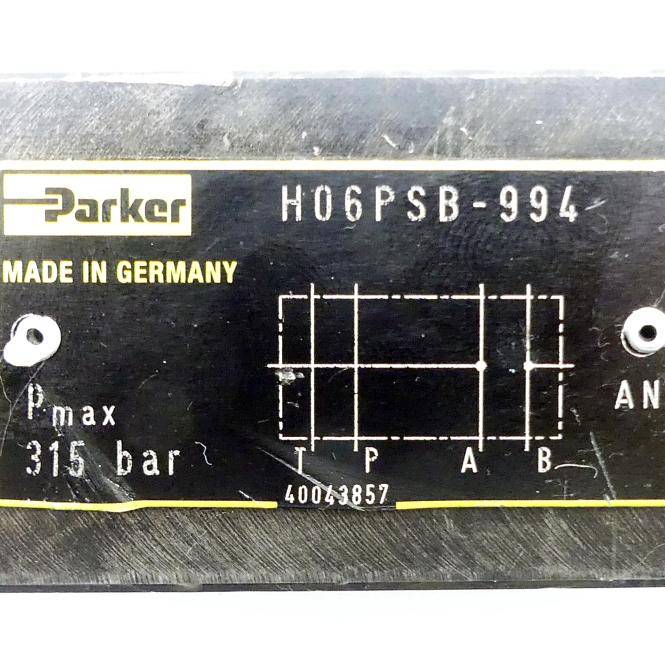 Parker Druckschalter ASB100AF1A4 mit Zwischenplatte H06PSB-994 (ASB100AF1A4; H06PSB-994)