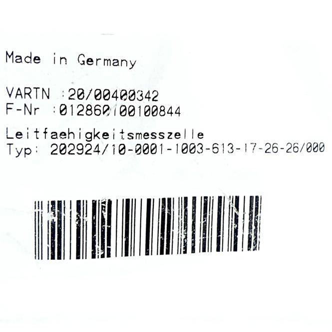 JUMO Leitfähigkeitsmesszelle 20/00400342 (202924/10-0001-1003-613-17-26-26/000)