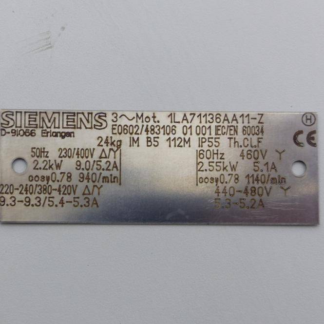 Siemens Drehstrommotor 1LA71136AA11-Z (1LA71136AA11-Z)