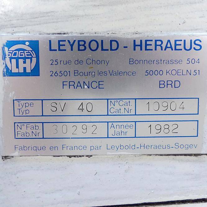 leybold Vacuum Pumpe SV 40 (SV 40)