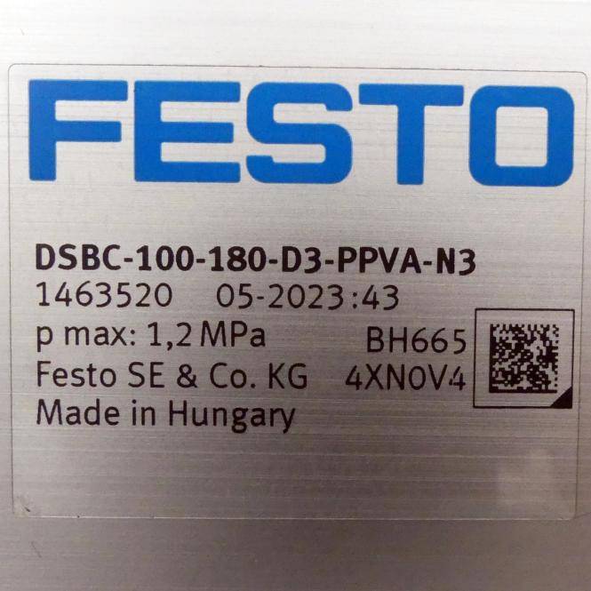 FESTO Normzylinder DSBC-100-180-D3-PPVA-N3 (1463520)