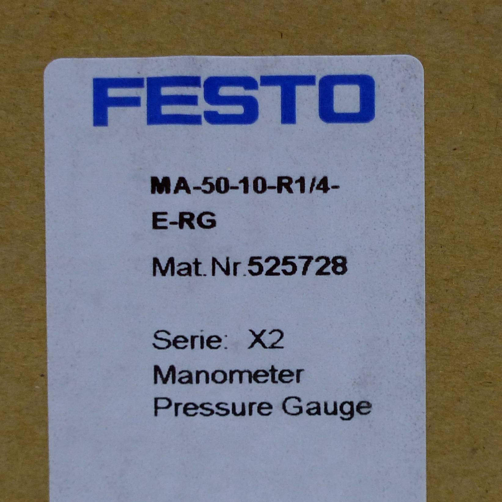 FESTO Manometer (MA-50-10-R1/4-E-RG)