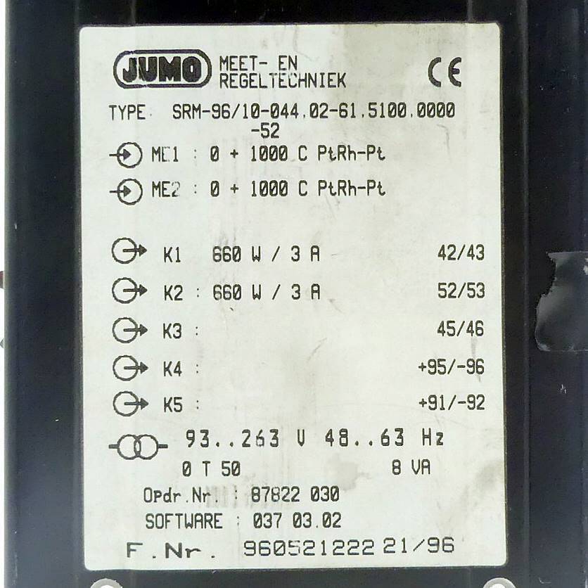 JUMO DICON SM Kompaktregler SRM-96 (10-044)