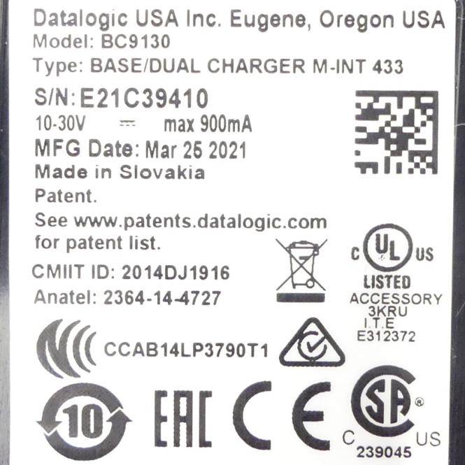 DATALOGIC Basisladegerät M-INT 433 (BC9130)