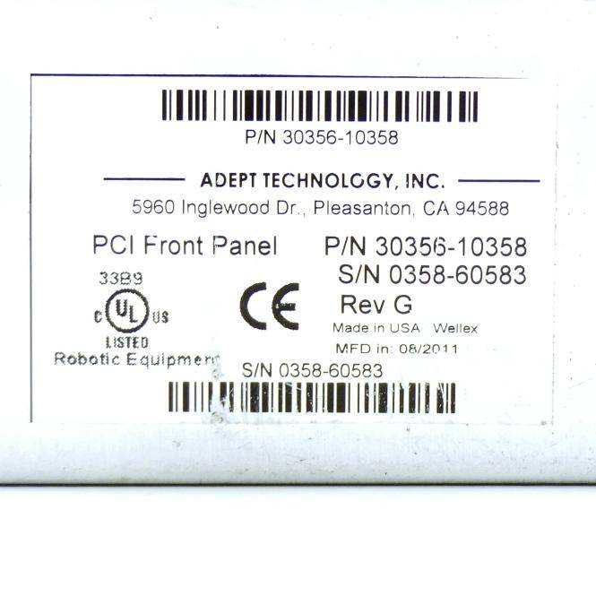 Adept Technology PCI Frontplatte (P/N 30356-10358)