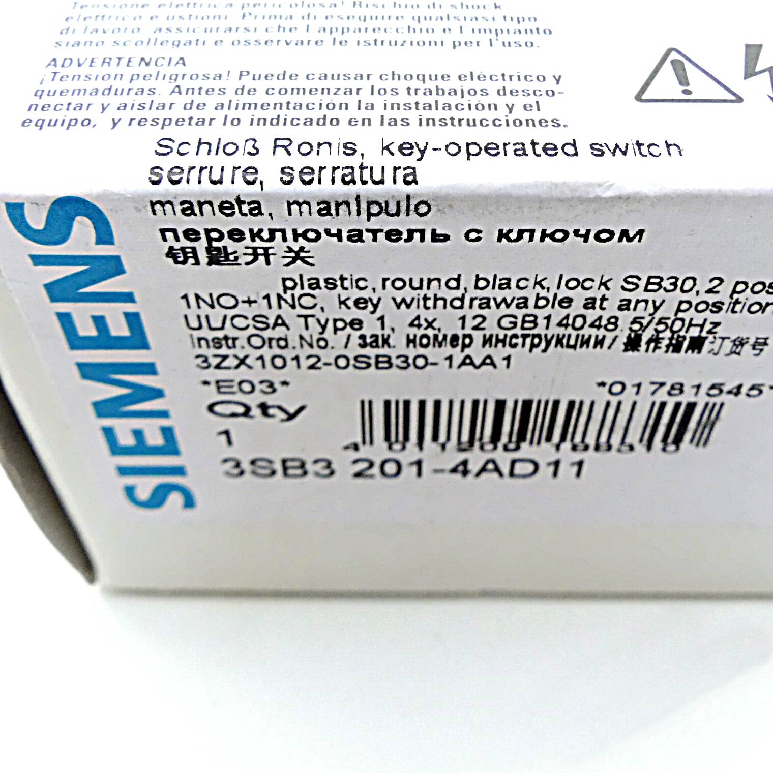 Siemens 2 Stück Schloss Ronis (3SB3201-4AD11)