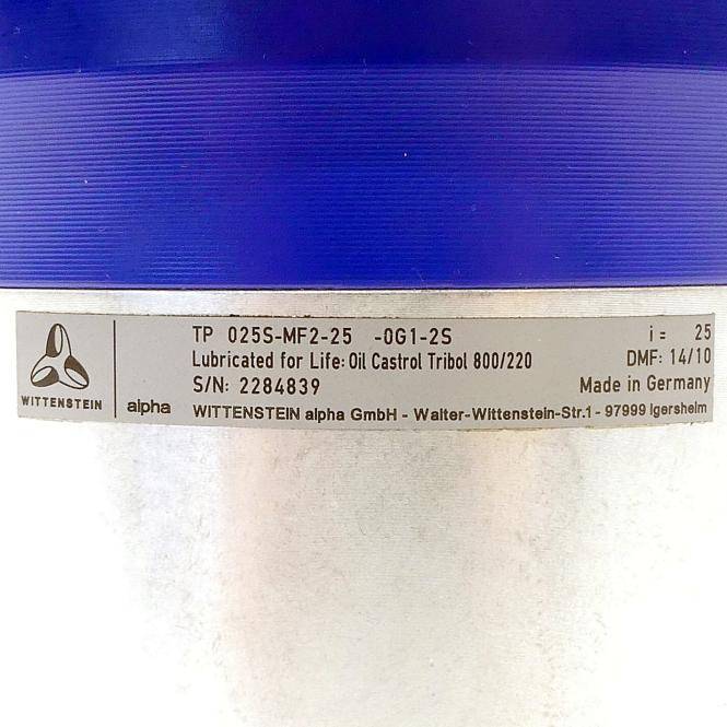 Wittenstein alpha Planetengetriebe (TP 025S-MF2-25 -0G1-2S)