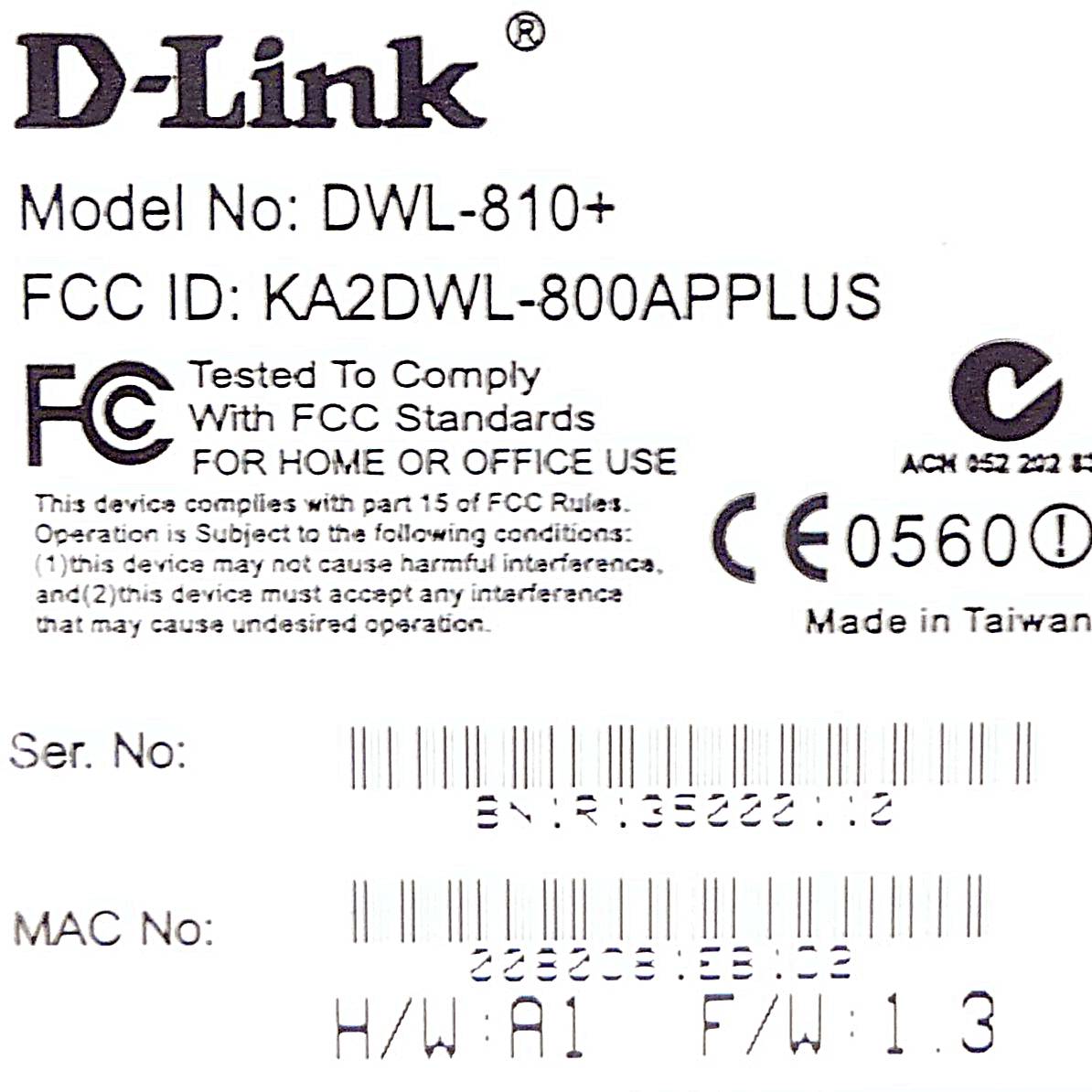 D-Link Ethernet zu Wireless Bridge (DWL-810+)