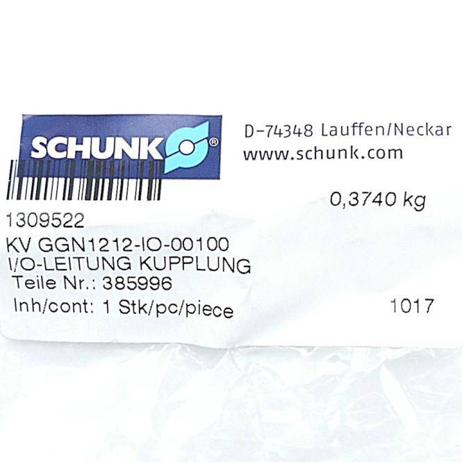 SCHUNK I/O-Leitungskabel Kupplung KV KV GGN1212-IO-00100 (385996)