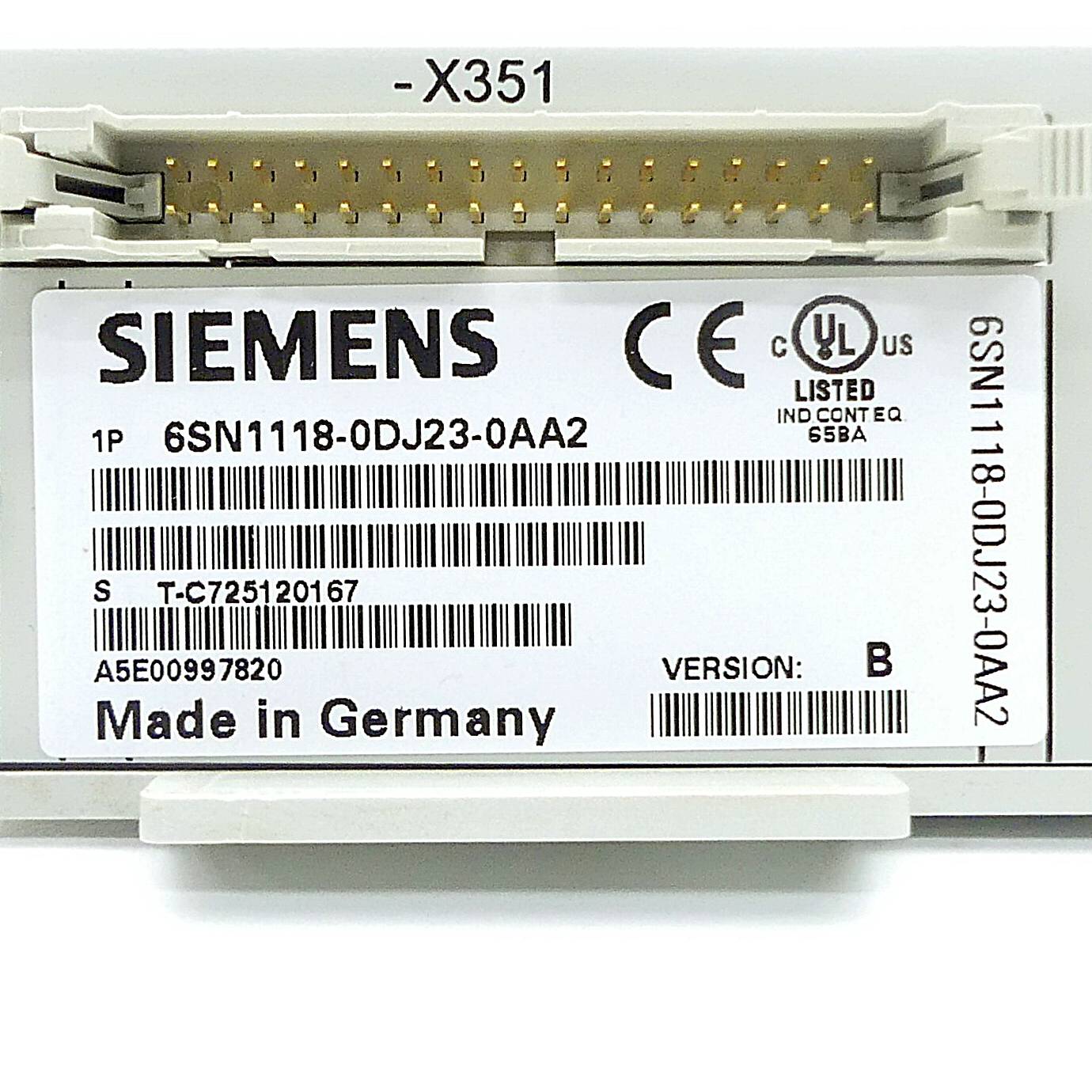 Siemens Digital Control Loop Block (6SN1118-0DJ23-0AA2)
