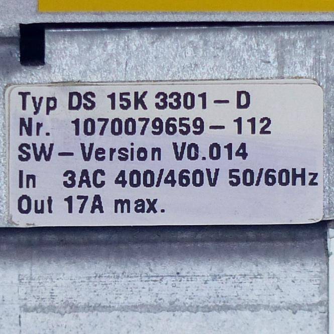 BOSCH Servo Verstärker DS 15K 3301-D (1070079659-112)