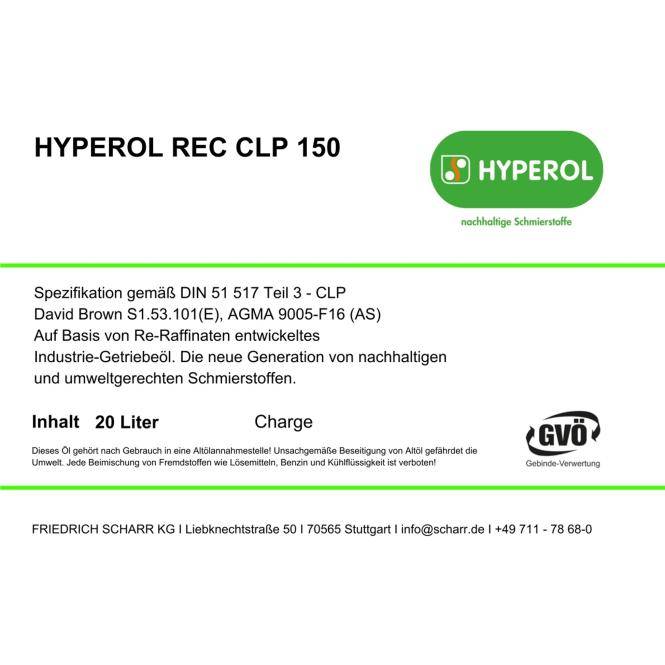 Hyperol Getriebeöl REC CLP 150 (Hyperol CLP 150-60L)