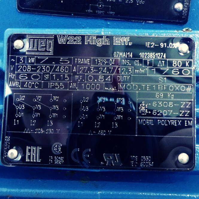 WEG Drehstrommotor W22 High Eff. (1023851274)