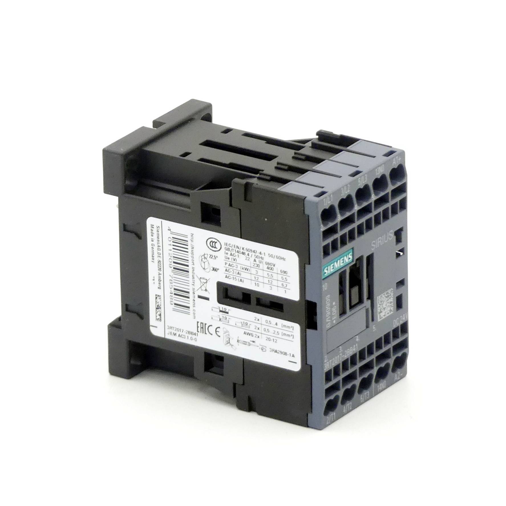 Siemens Leistungsschütz (1 P3RT2017-2BB41+SG/190909793000)