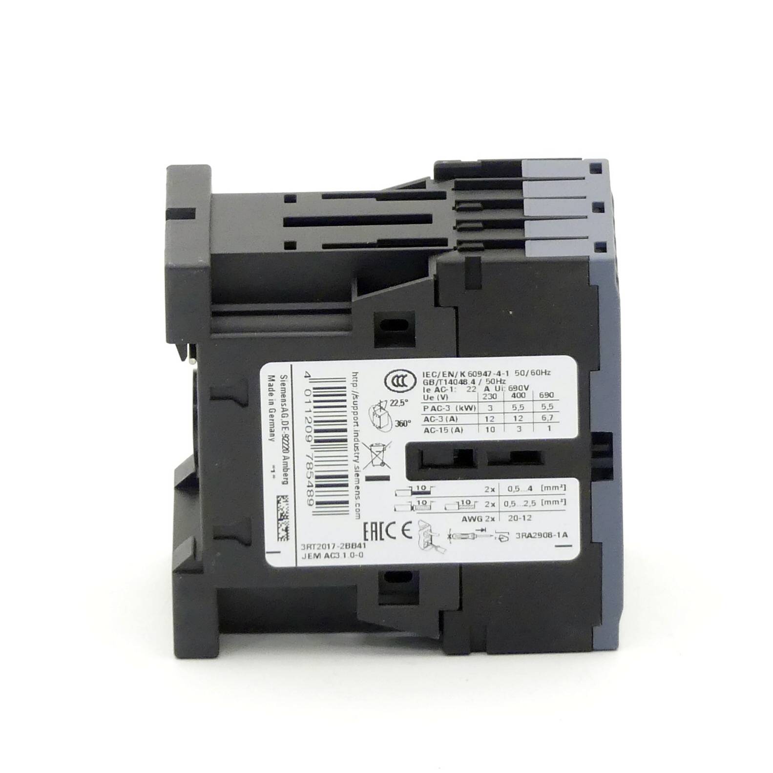 Siemens Leistungsschütz (1 P3RT2017-2BB41+SG/190909793000)