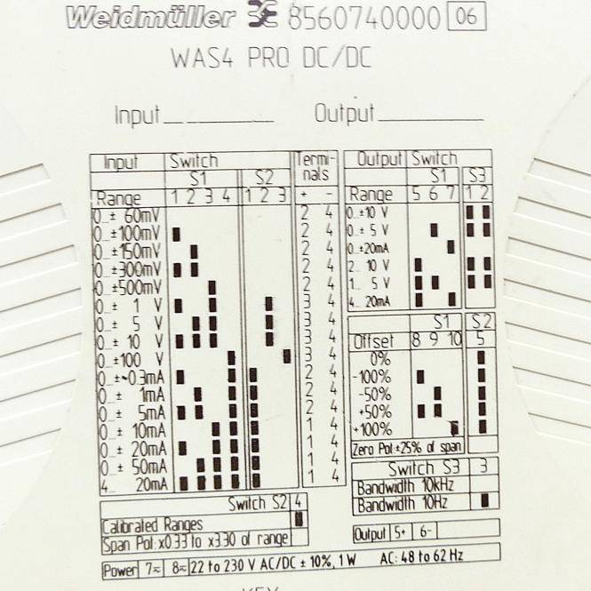 Weidmüller Signalwandler WAS4 Pro DC7DC (8560740000)