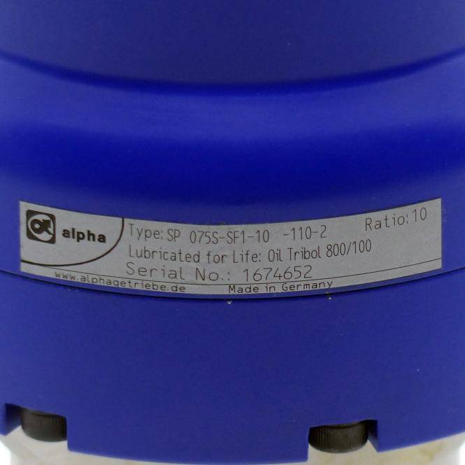 Alpha Getriebe 1674652 (SP 075S-SF1-10 -110-2)