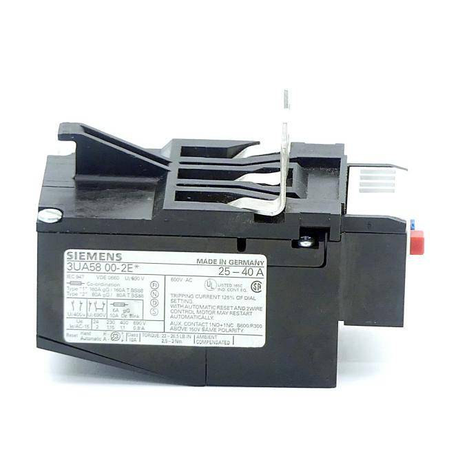 Siemens Überlastrelais 25-40A (3UA58 00-2E*)