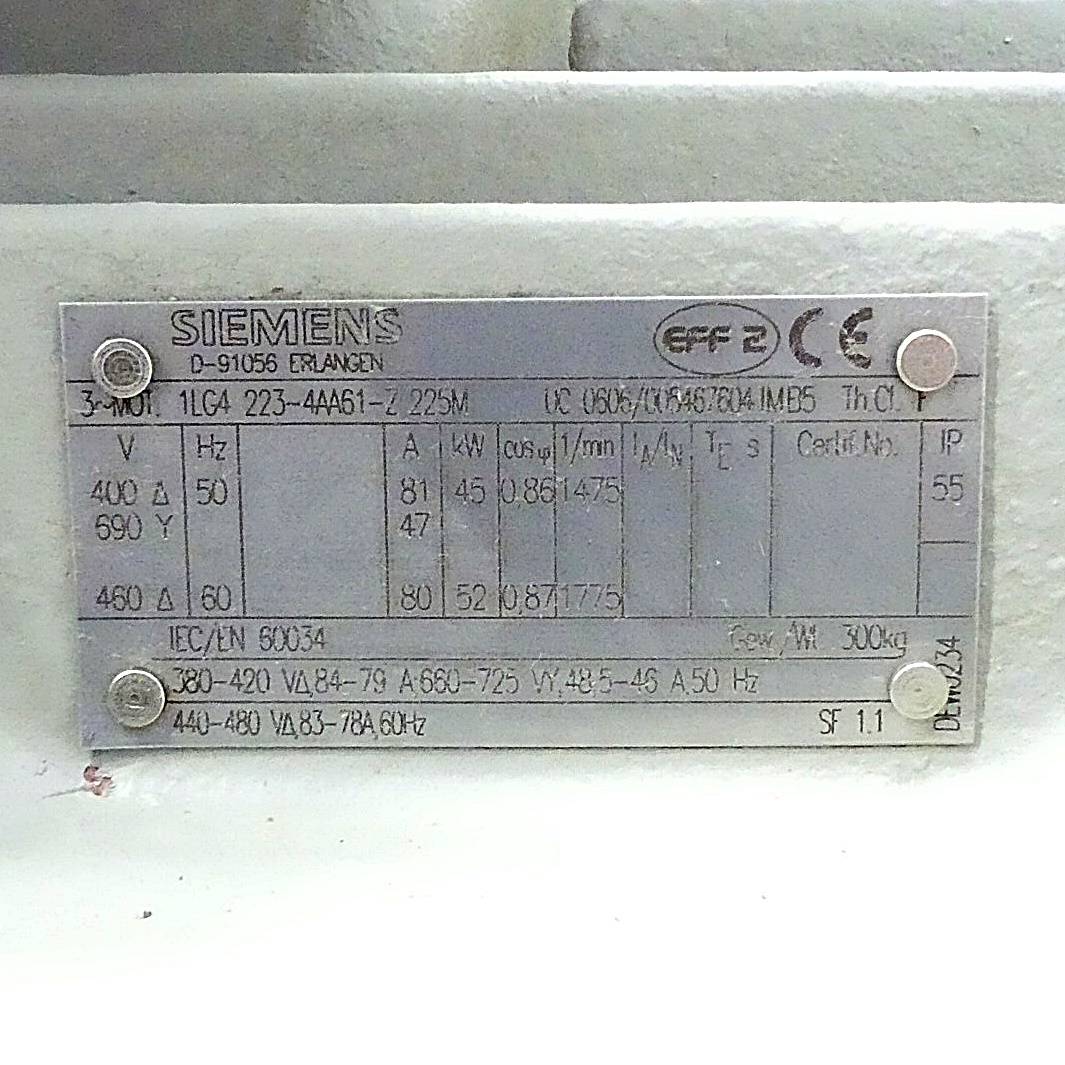 Siemens Drehstrommotor (1LG4 223-4AA61-Z 225M)