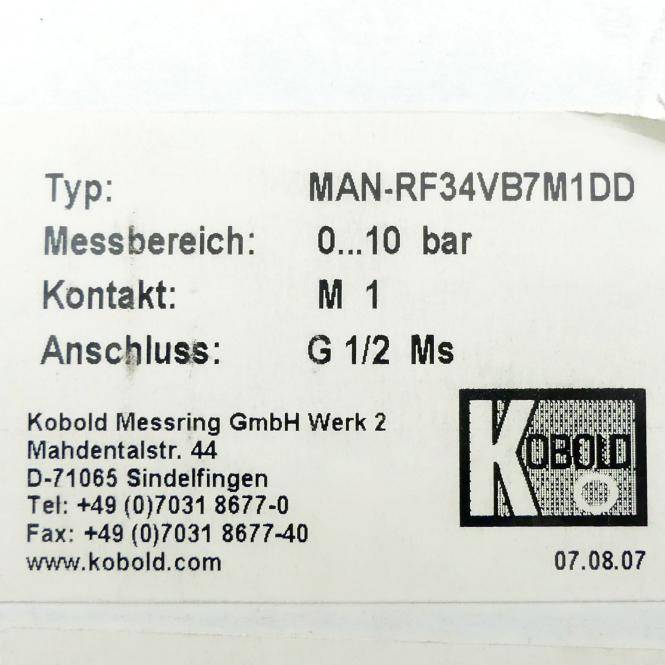 Kobold Kontaktmanometer (MAN-RF34VB7M1DD)