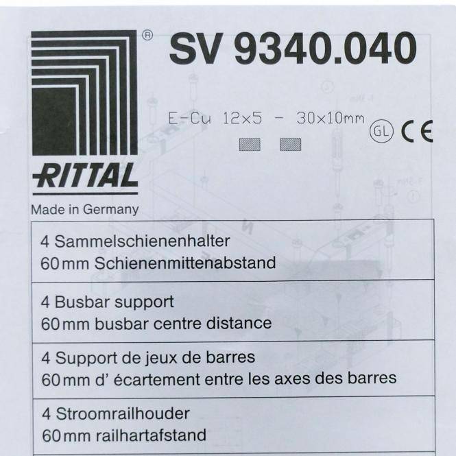 Rittal 4 Stück (1 VPE) Sammelschinenhalter (SV9340.040)