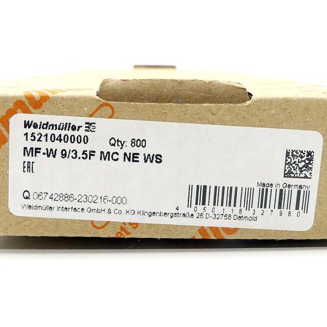 Weidmüller Klemmenmarkierer (800 St.) MF-W 9/3.5F MC NE WS (1521040000)