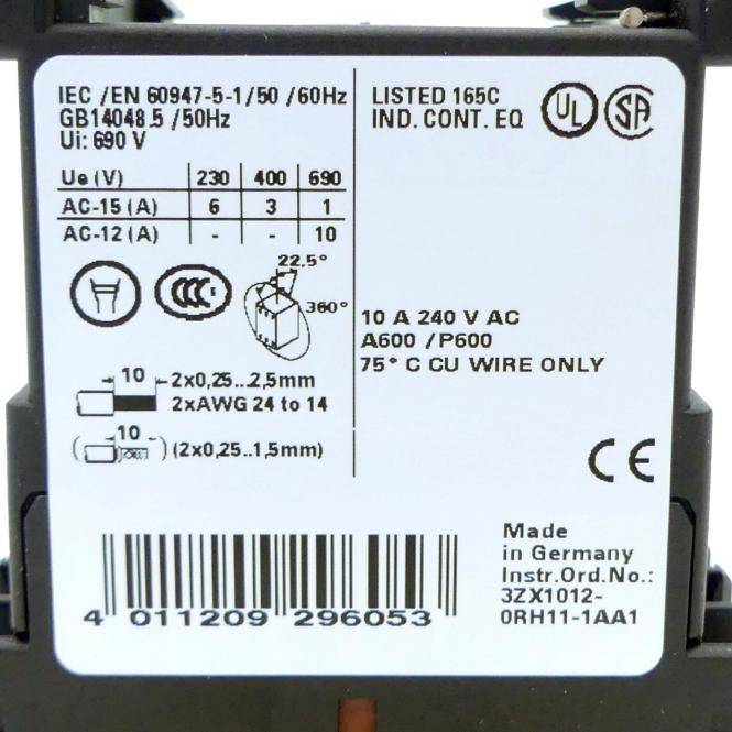 Siemens Hilfsschütz (3RH1131-2BB40)