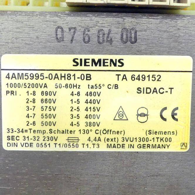 Siemens Transformator (4AM5995-0AH81-0B)