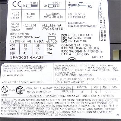Siemens Leistungsschalter 3RV2021-4AA25 (3RV2021-4AA25)
