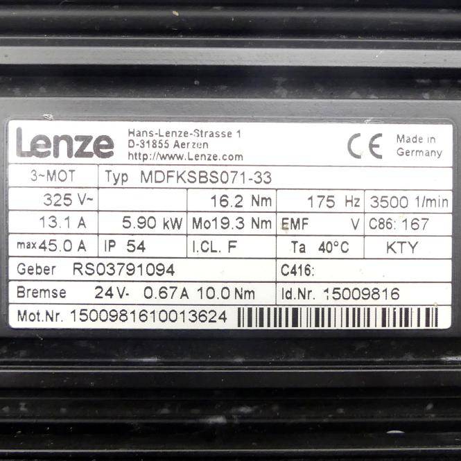 Lenze Servomotor (MDFKSBS071-33)
