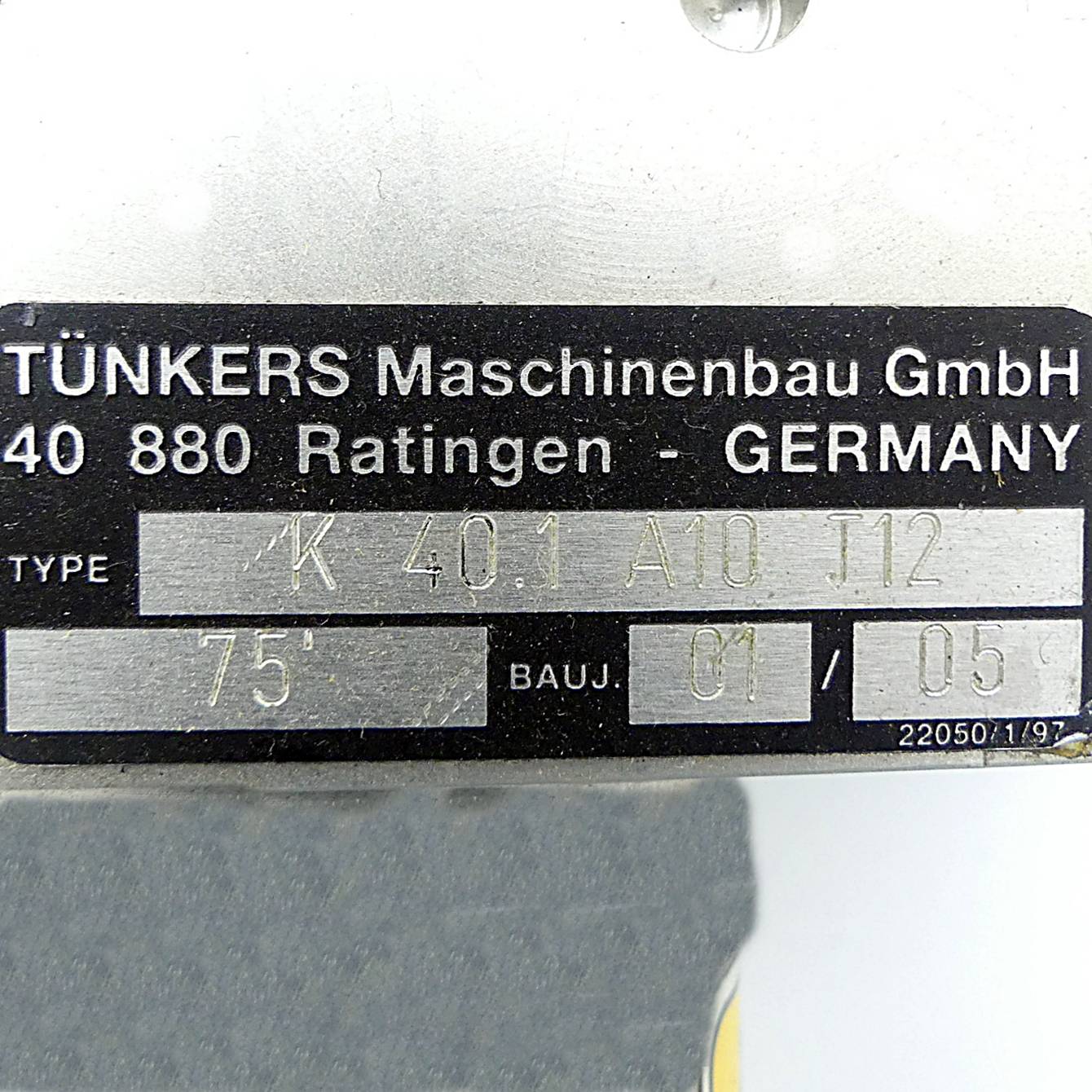 Tünkers Pneumatikspanner 75° (K 40.1 A10 T12)