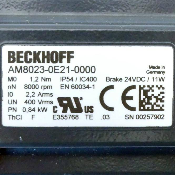 BECKHOFF Servomotor (AM8023-0E21-0000)