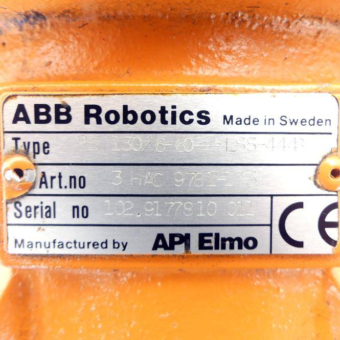 ABB Robotics Servomotor + TS2640N141E172 PS 130/6-60-P-LSS-4448 (3 HAC 9781-1/3)