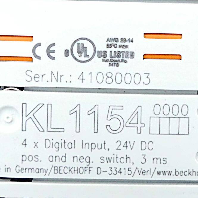 BECKHOFF 4-Kanal-Digital-Eingangsklemme (KL1154)