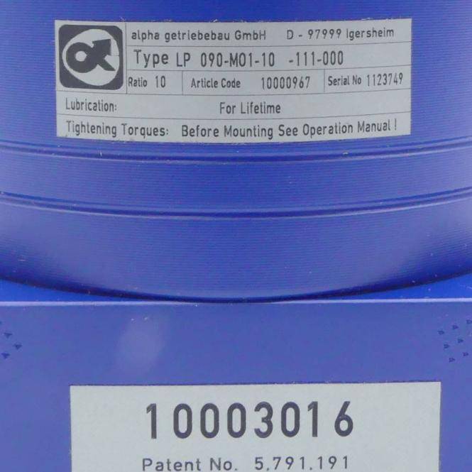 Alpha Planetengetriebe PL 090.MO1-10-111-000 (10000967)